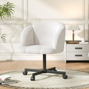 Swivel Desk Chair 360° Swivel Adjustable Height Teddy Beige