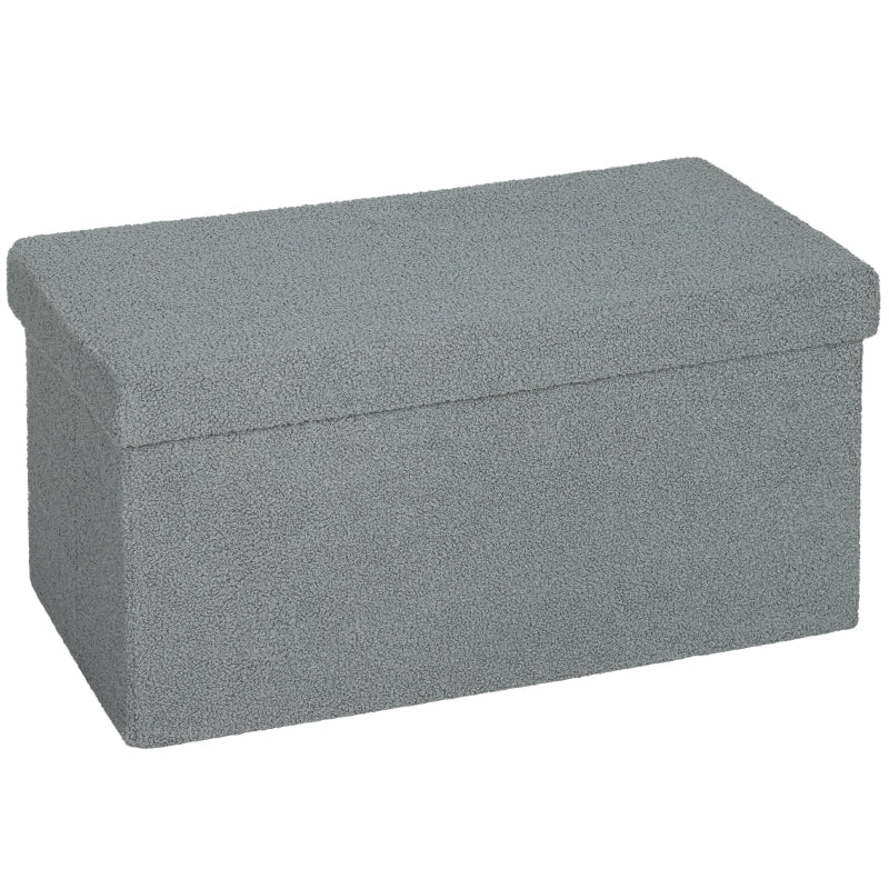 Storage Ottoman Bench Upholstered with Storage & Lid - Dark Grey