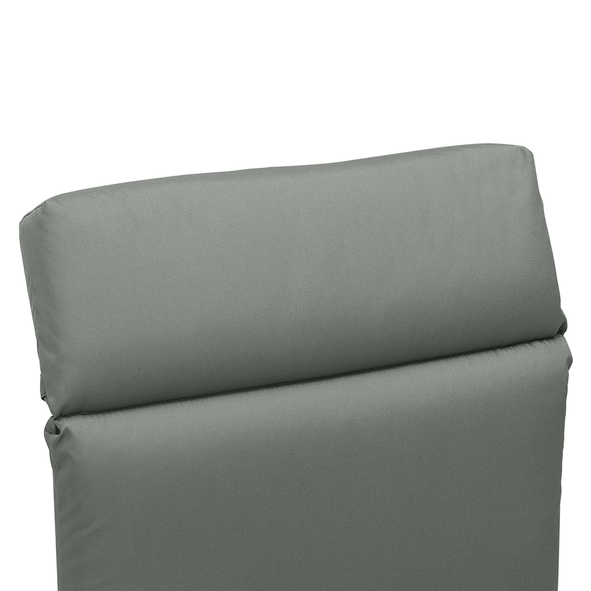 Sun Lounger Cushion 196x55x8 cm Polyester Dark Grey