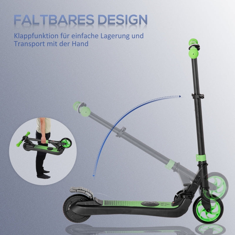 E-Scooter Electric Scooter with 120W Motor and 6 km Range, Green+Black