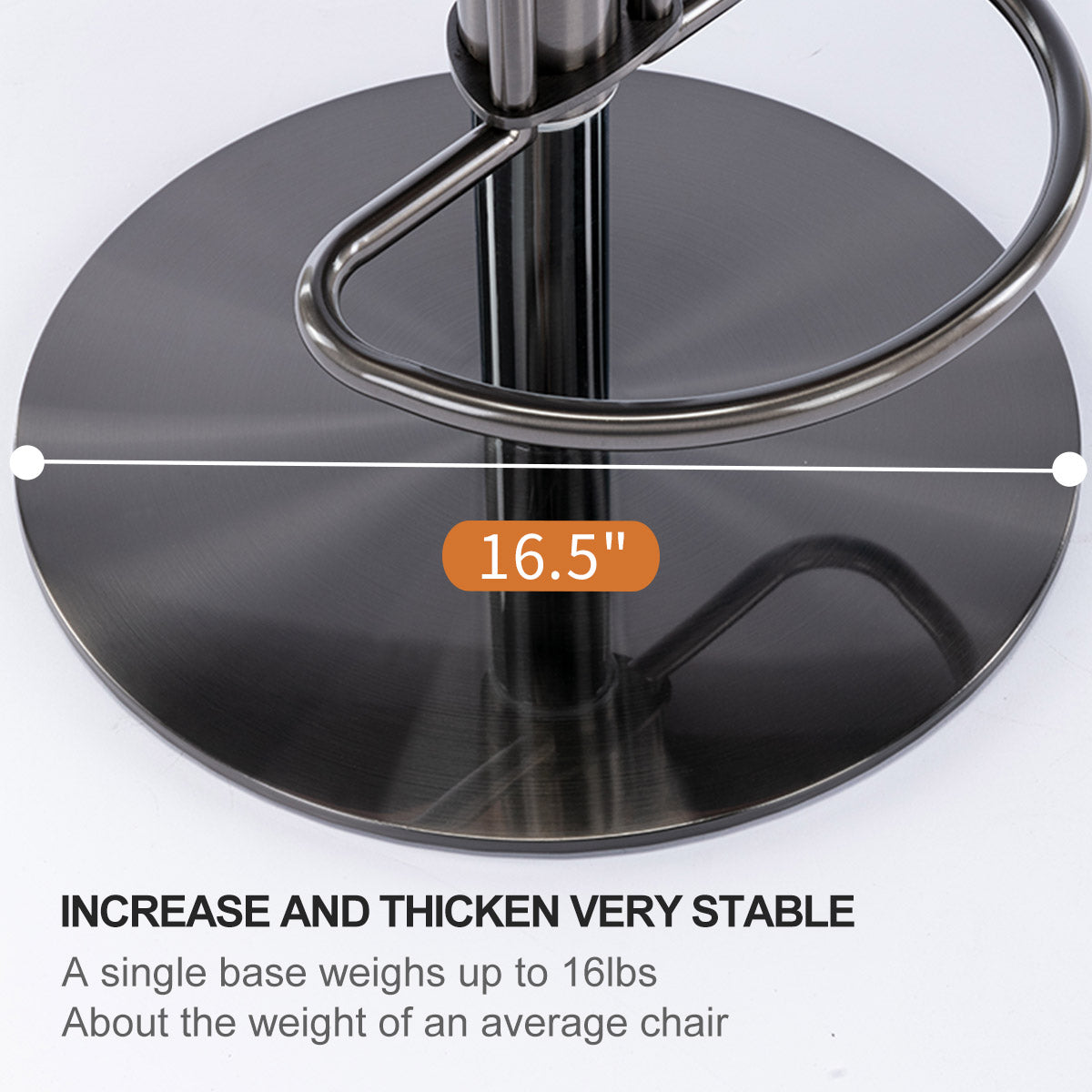 Bar Stools, Adjustable Height Swivel Chair with Backrest, Black Titanium Stainless Steel/Leather