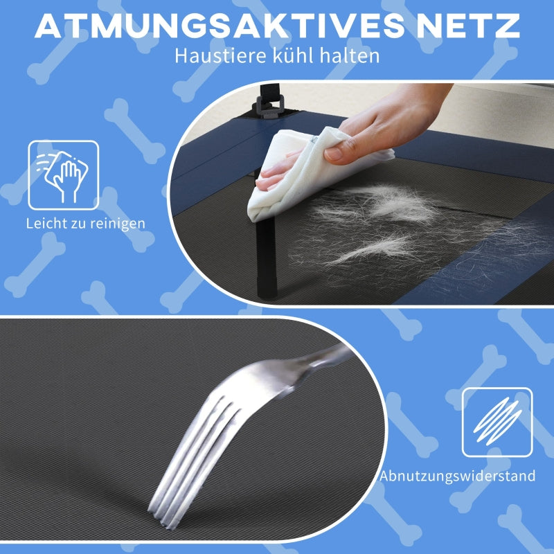 Dog Bed with Roof, Breathable, Water-Repellent, Dark Blue