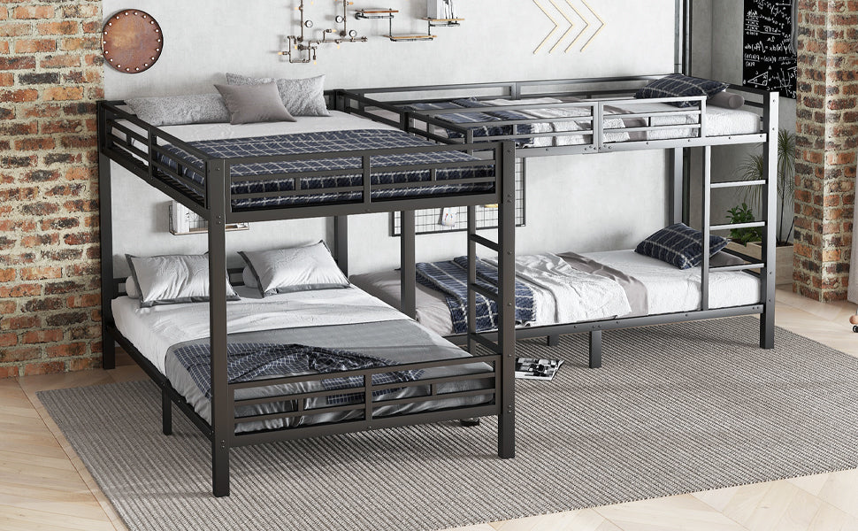 Iron Bunk Bed Multi-Size 90x200cm & 140x200cm Black