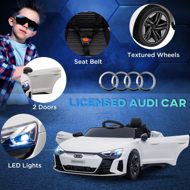 Audi 12V Electric Ride-On, Remote Control, Suspension, White