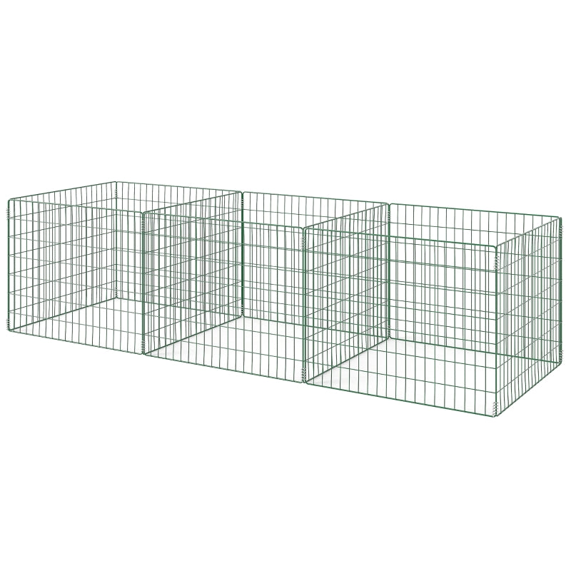 Composter, 1680 Liters 3-Part Fast, Steel Green