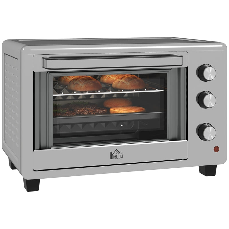 Mini Electric Oven 30L Capacity 60-230℃ Silver Tone