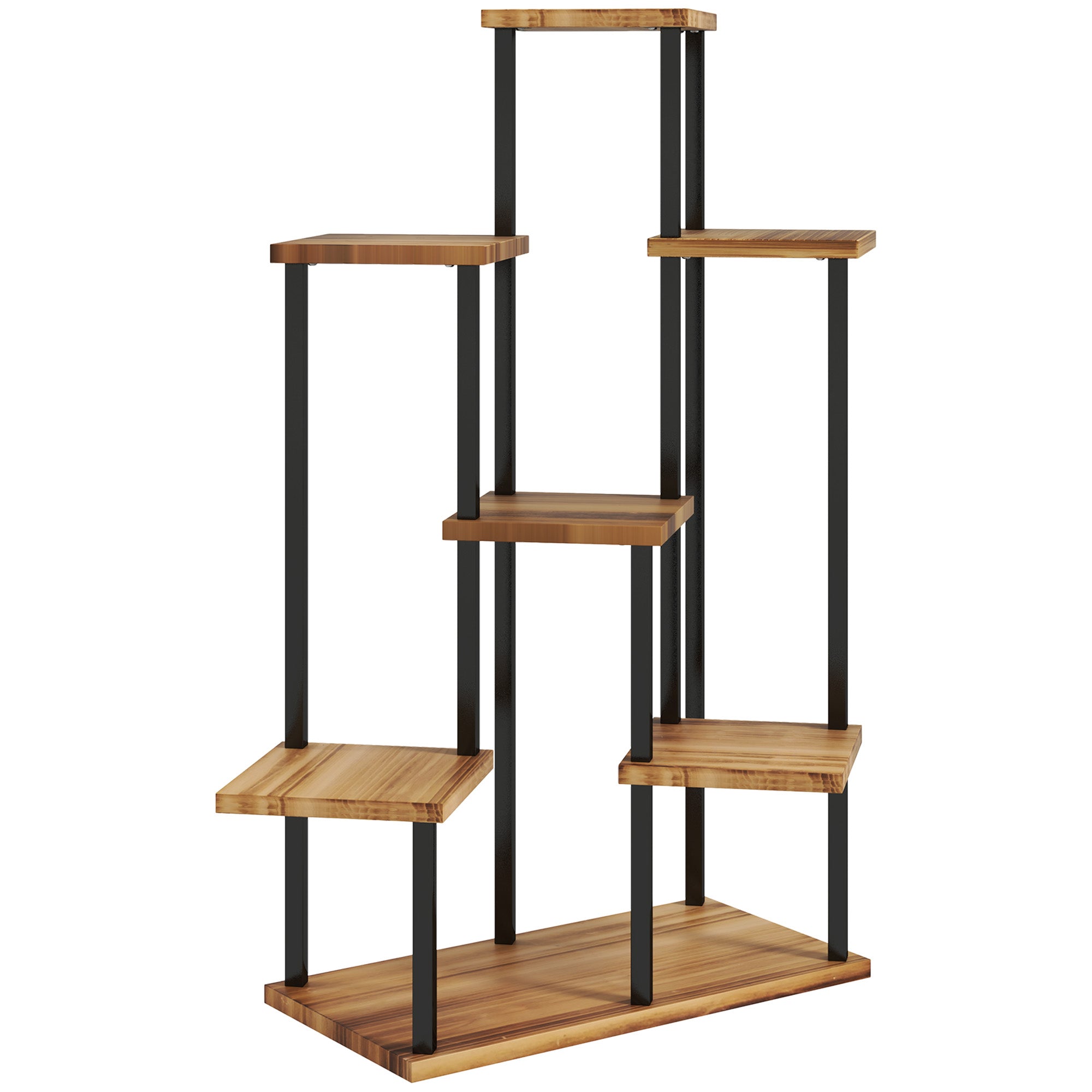 Plant Stand, Seven Shelf Indoor Wooden