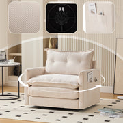 Lounge Chair, 360° Rotating, Armrests & Cushions, Modern Style