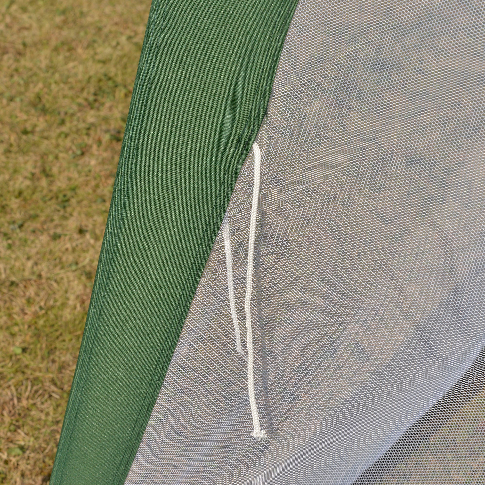 Garden Gazebo Marquee 3x3 m Weatherproof Mosquito Net, Metal & Polyester, Green