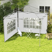 Gazebo Side Panels Replacement, Window for 3x3/3x4m Pop Up, 2 Pack, White