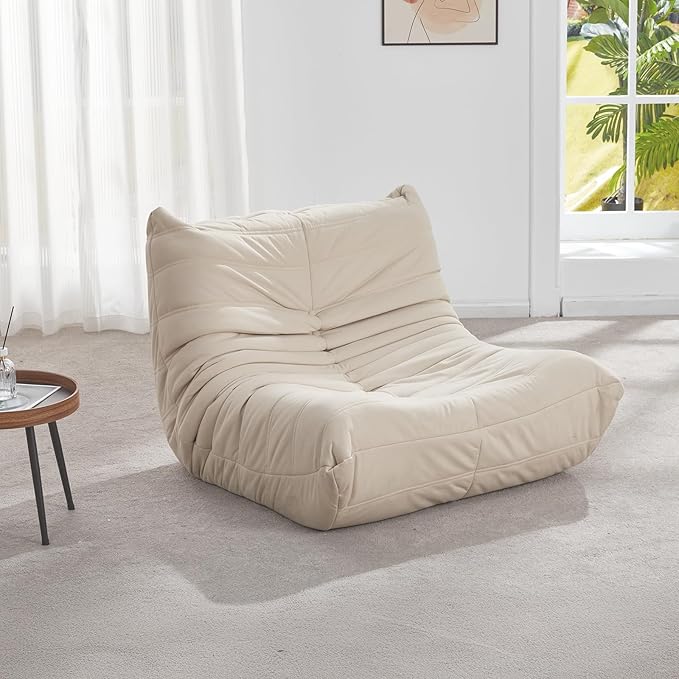 MMC-MIBAI Bean Bag Chair Ergonomic 5-Point Support Suede