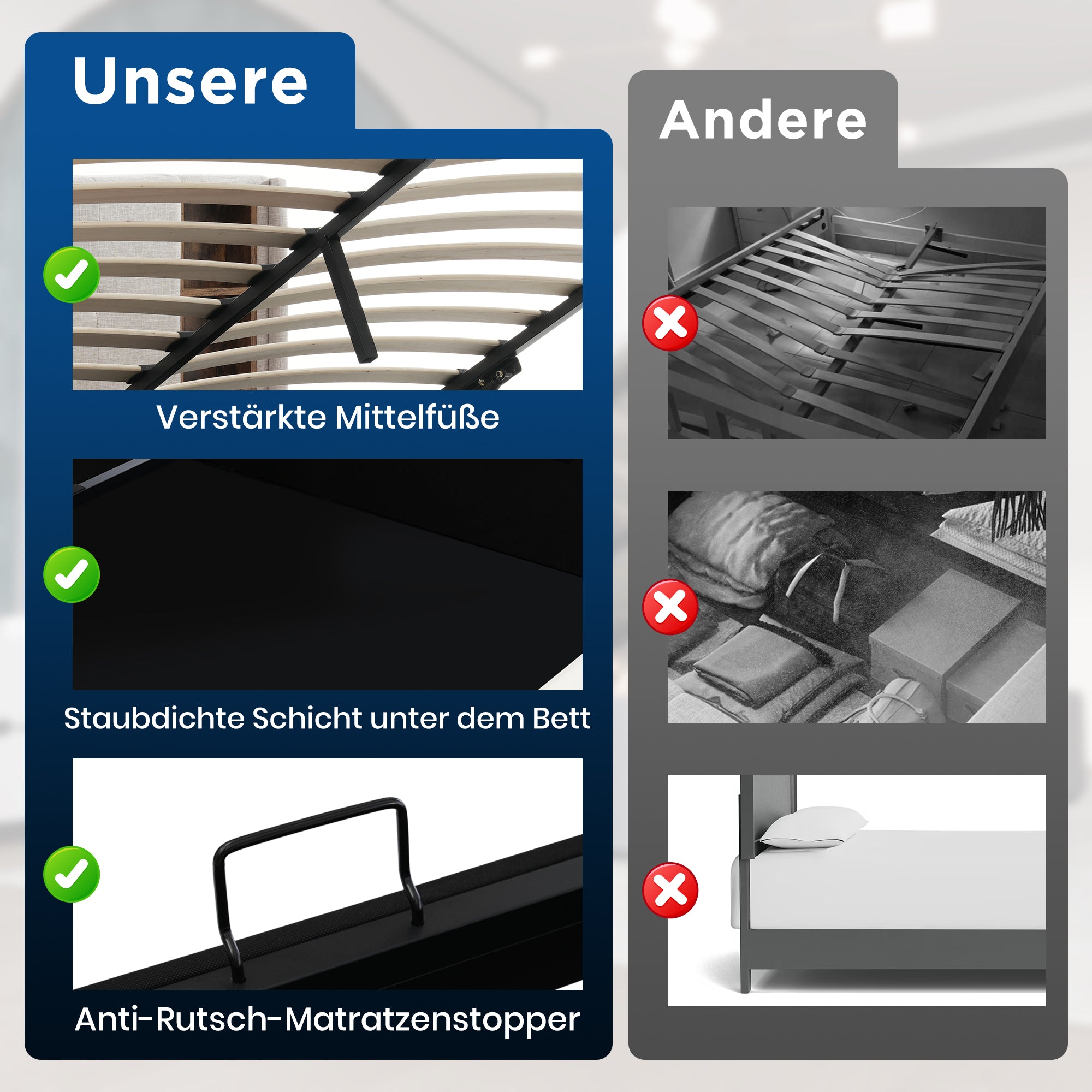 Single Bed, 90x200cm Upholstered with Wireless USB-C Charging, Storage & Wood Slats, Natural Linen
