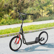 Scooter pneumatic tires handbrake city scooter black