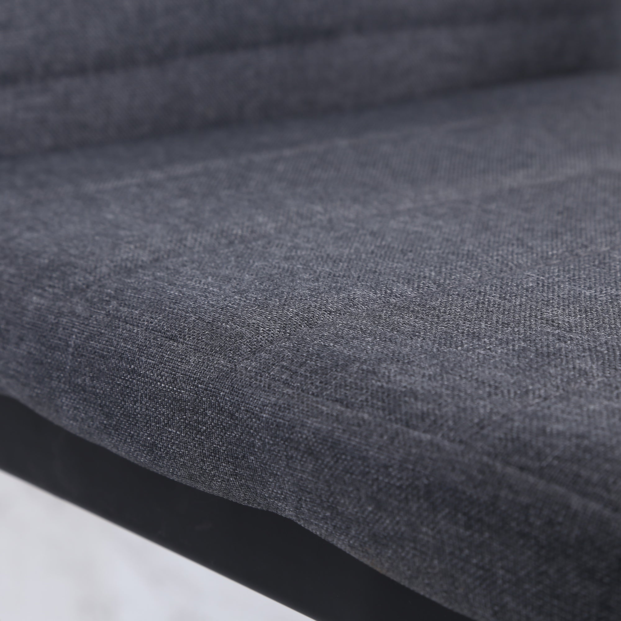 High Back Dining Chairs, Set of 4 Upholstered Metal Legs, Grey