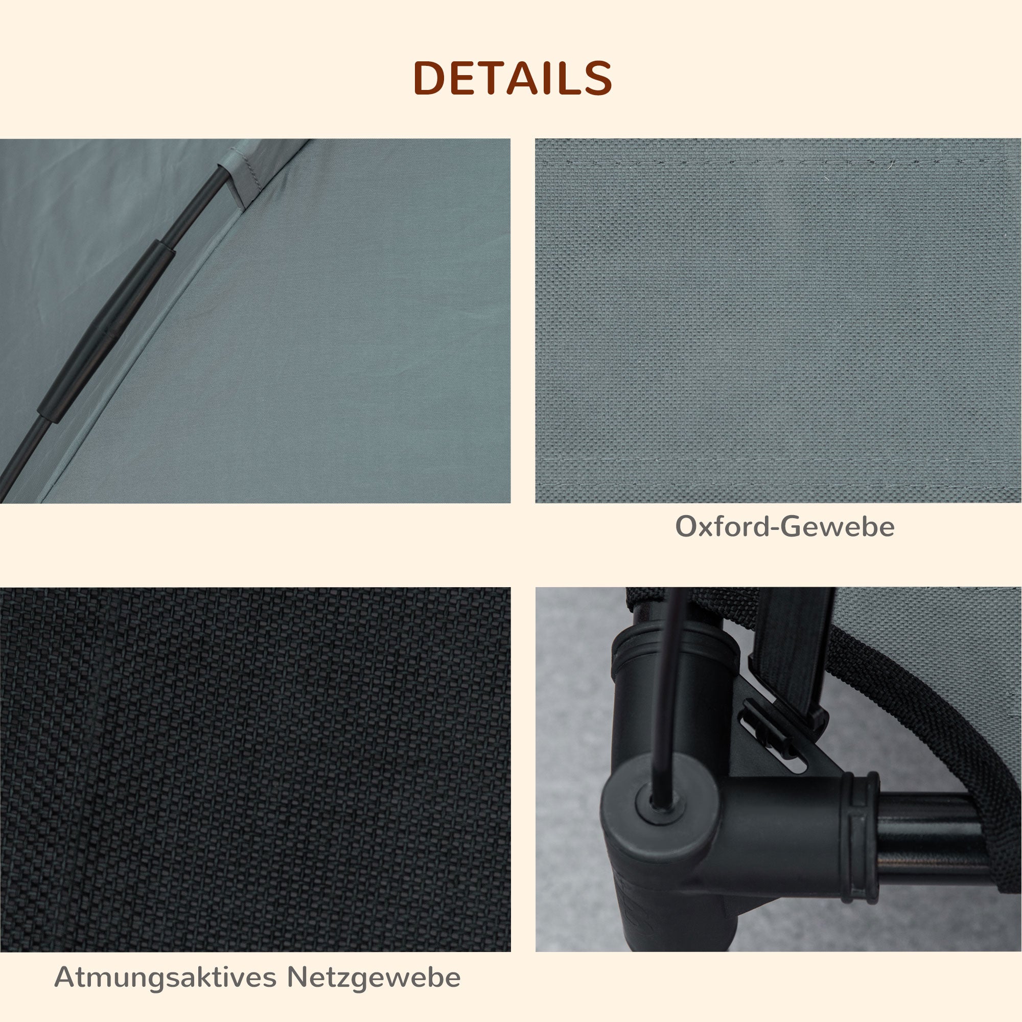 PawHut Outdoor Dog Bed with Roof, Elevated with Canopy, Breathable Taffeta Fabric, Grey