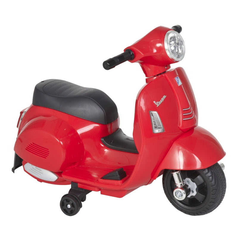 Vespa Electric Children's Motorcycle with LED Lights and Sound for Ages 18-36 Months, Red