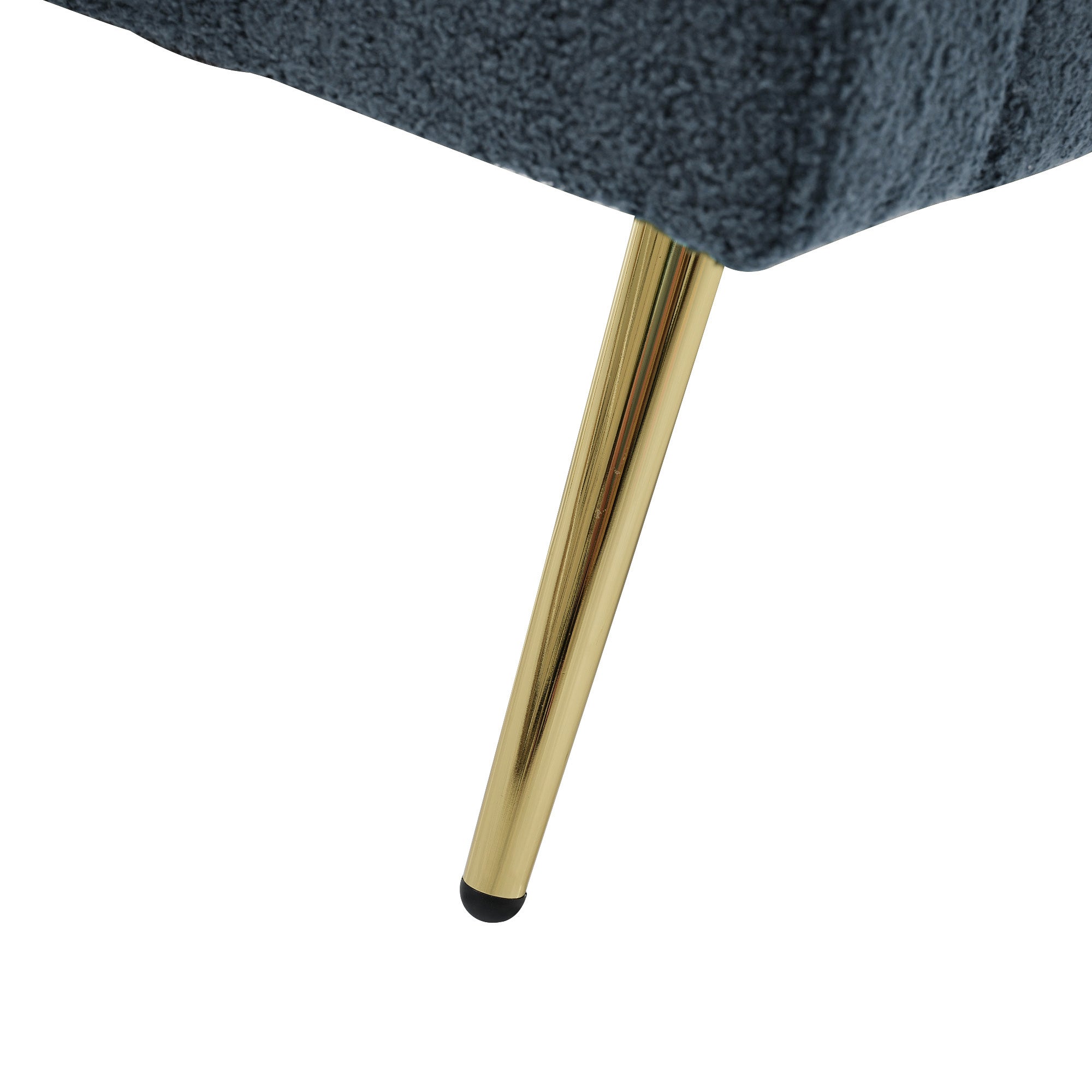 Sofa Bed with Adjustable Backrest, Cushions, Storage Pockets, Gold Legs