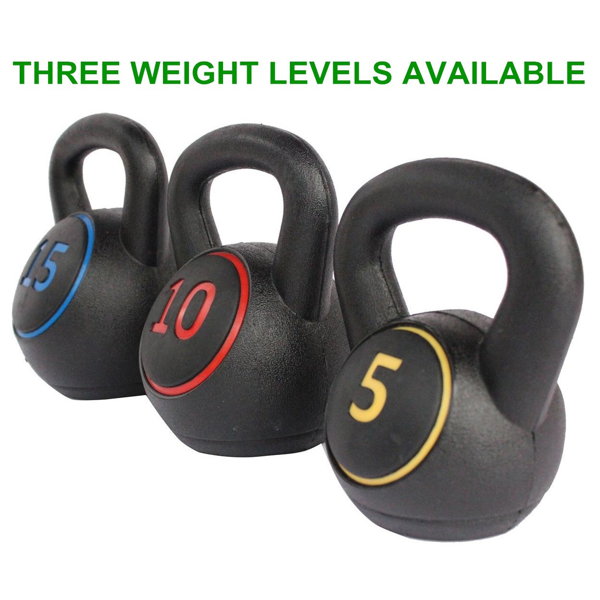 Kettlebell Set, 5/10/15LB Non-Slip Handle, Home Gym Equipment