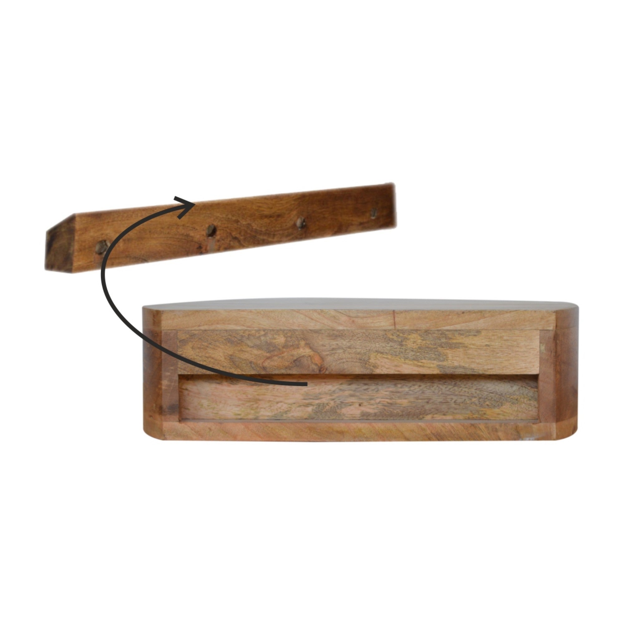 Solid Wood Multi Bedside, Nordic Style 4 Drawers, Light Brown