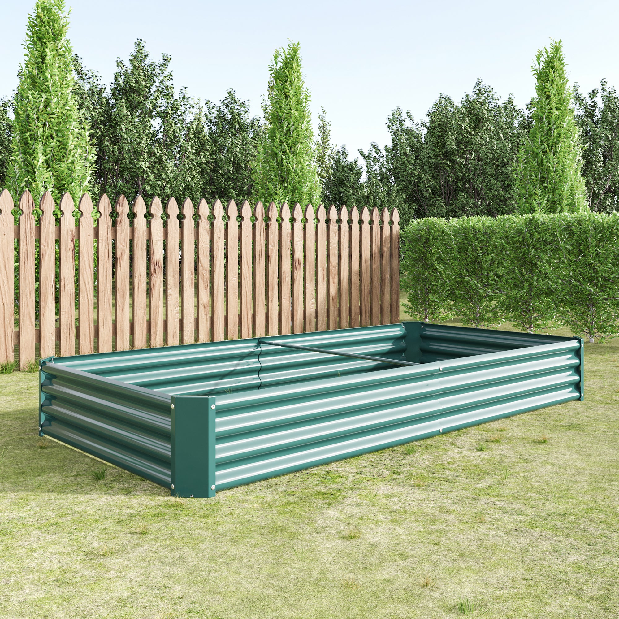 Raised Bed, Metal Plant Garden Bed made of Sheet Steel, Anthracite