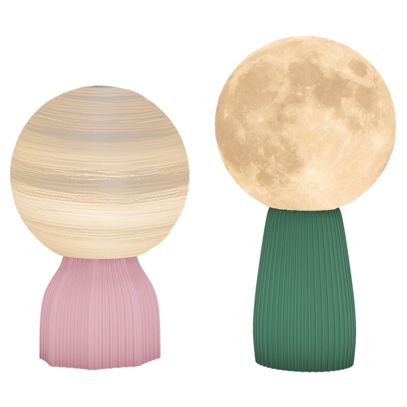 Planetary Table Lamp Set, 3 Colors USB Plastic, White