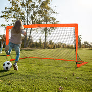 Football Goals, Foldable Mini Metal with Oxford Fabric, Orange