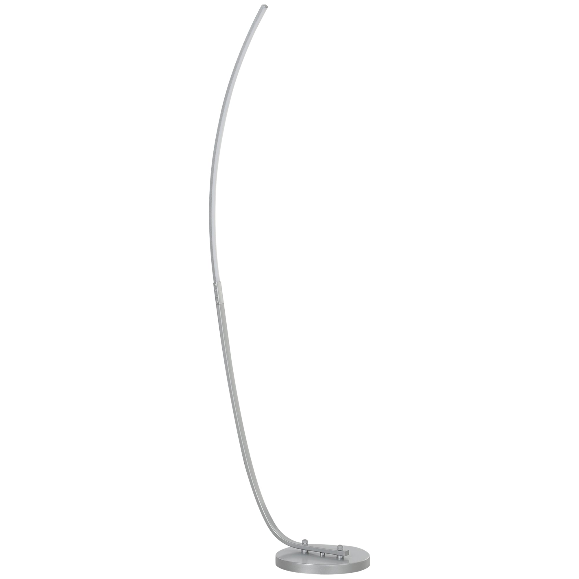 LED Floor Lamp Dimmable with Foot Switch for Living Room Bedroom, Silver