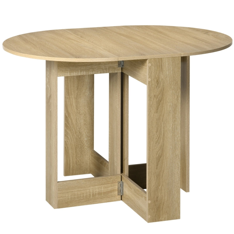 Drop Leaf Dining Table, Folding Small Space Oak