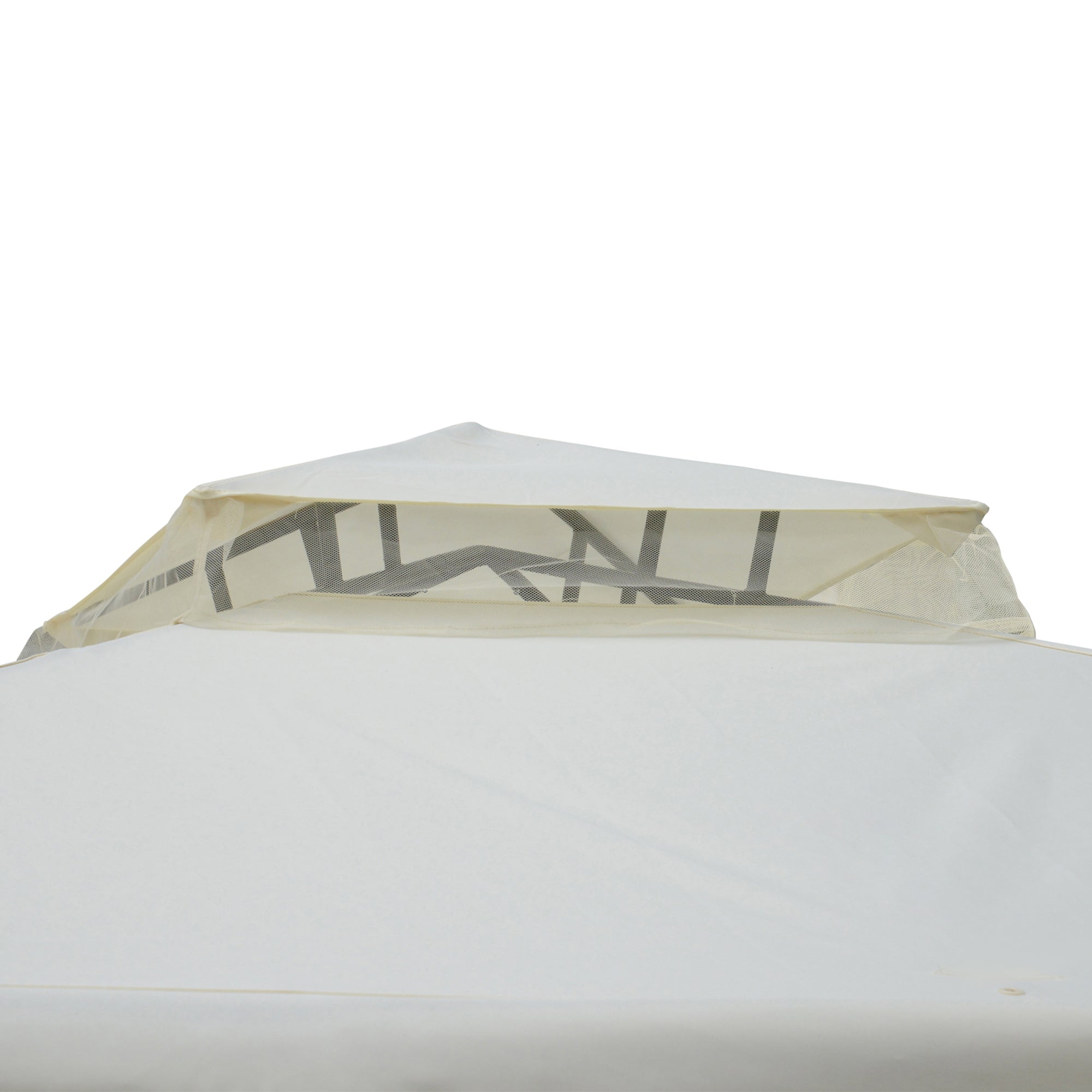 Garden Gazebo 3x3m with 4 Side Walls Weatherproof, Metal and Polyester Cream White