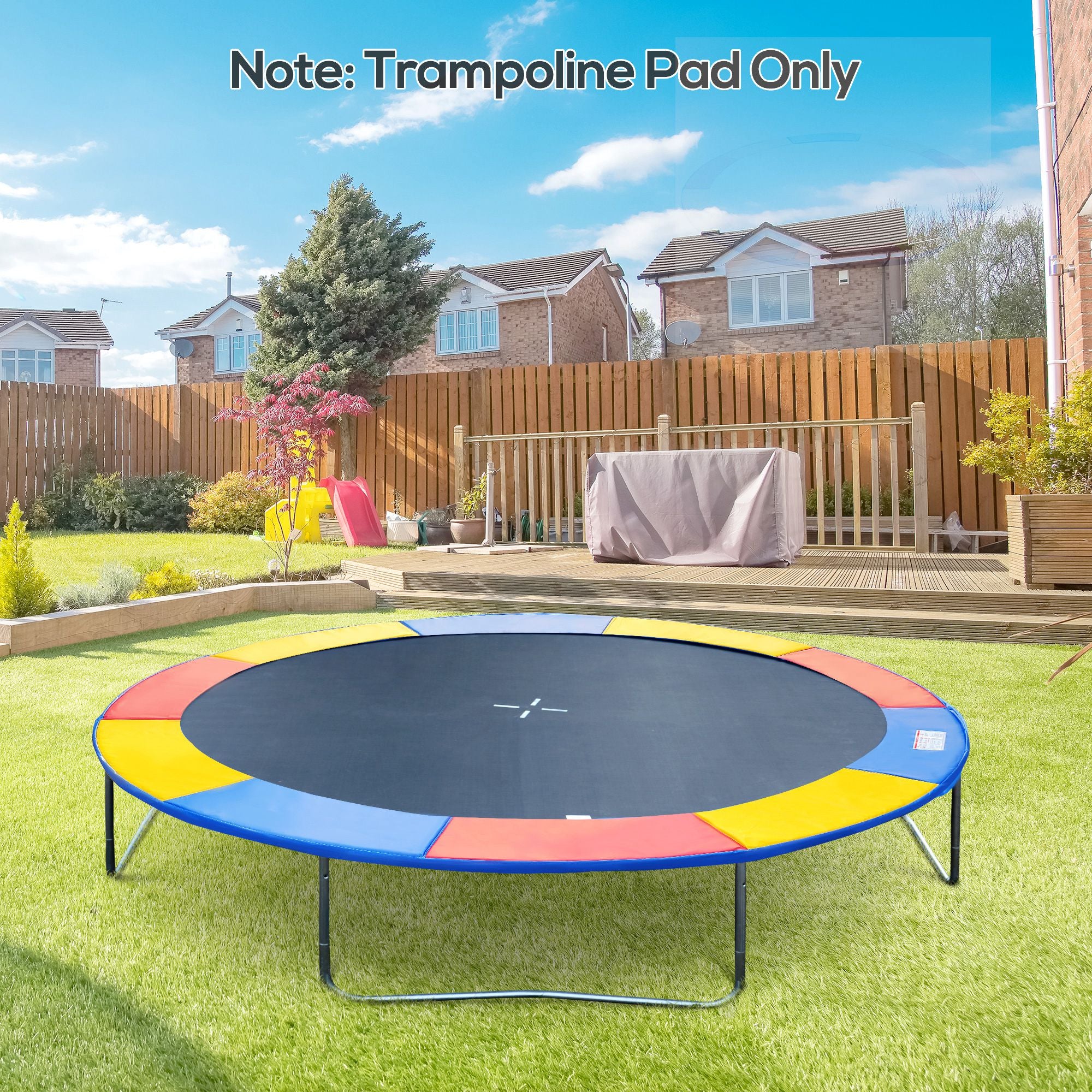 Trampoline Accessory Set, Safety Net, Edge Cover & Ladder, Colorful