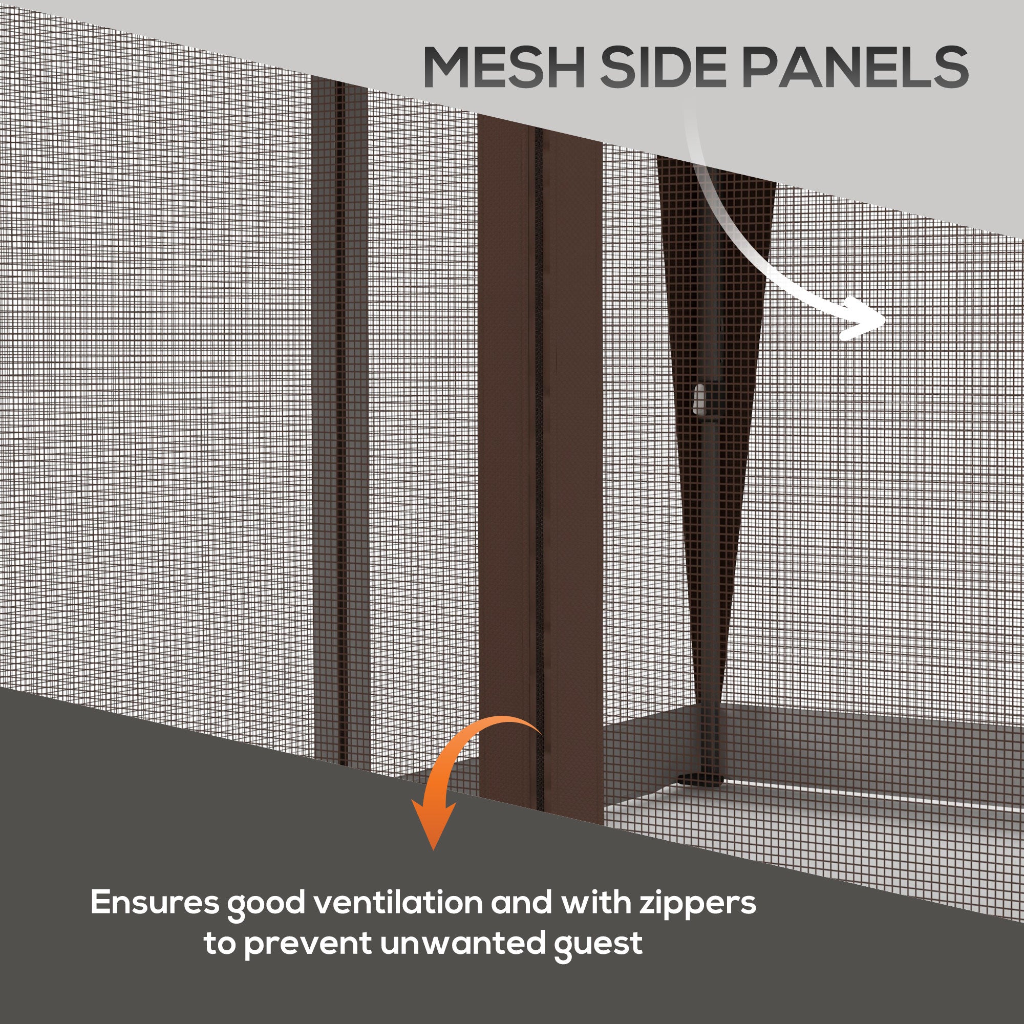 Pop Up Gazebo, 3x3m Easy Setup with Mosquito Netting and Double Roof, Khaki