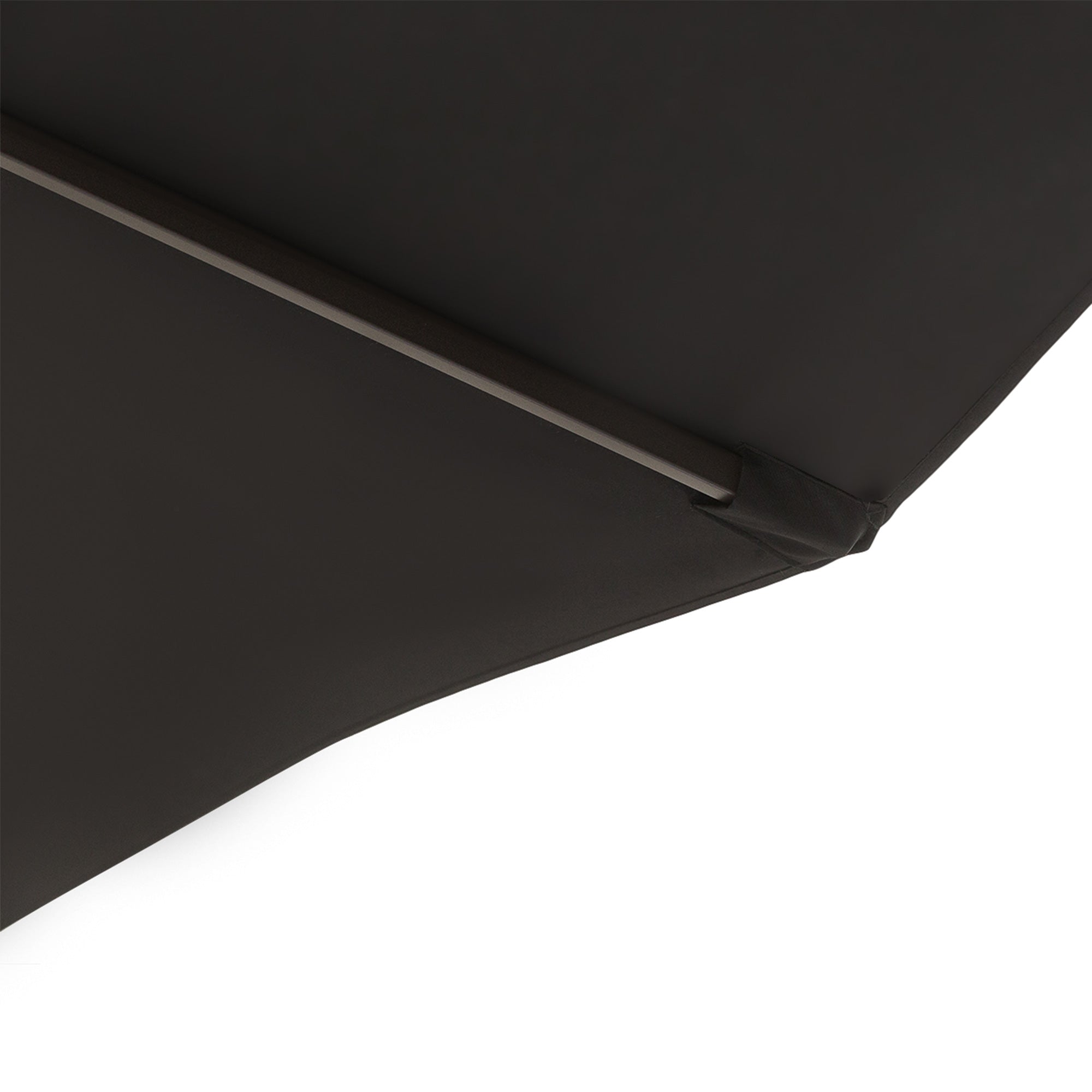 Parasol Double Patio Umbrella with Hand Crank, Oval, Black