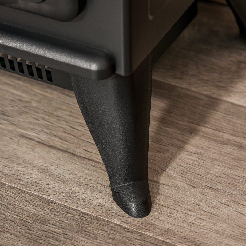 Freestanding Electric Fireplace Heater Log Flame Effect 950/1850W, Black