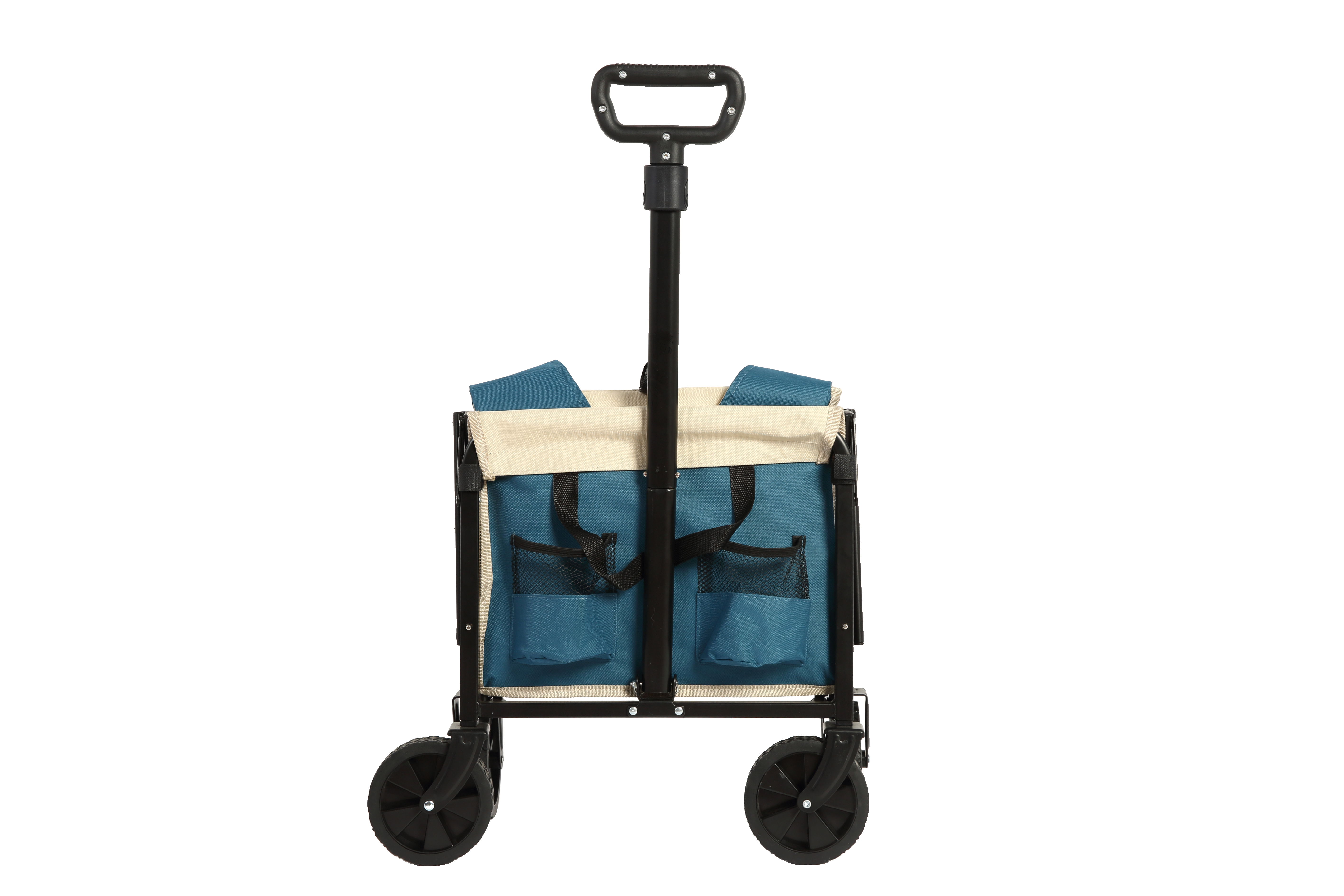 folding beach wagon outdoor utility cart blue