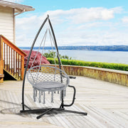Hammock Chair Stand Heavy Duty C-Stand for Hanging Swing Indoor/Outdoor Metal