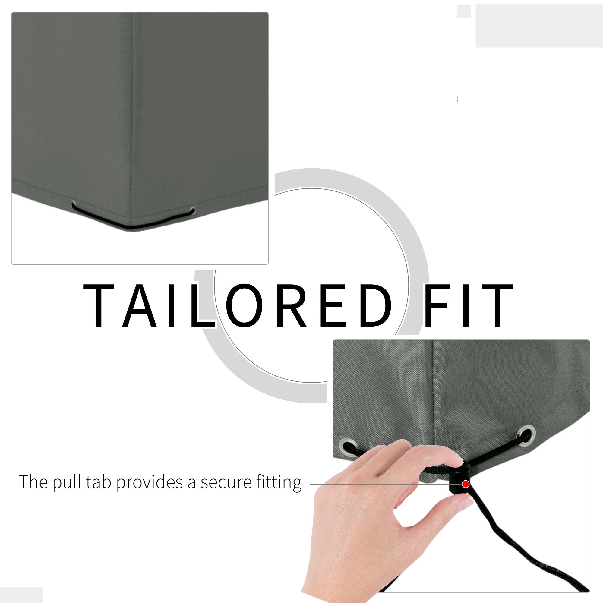 Outdoor Furniture Sofa Set Cover, Waterproof Anti-UV Protection 600D Oxford Grey