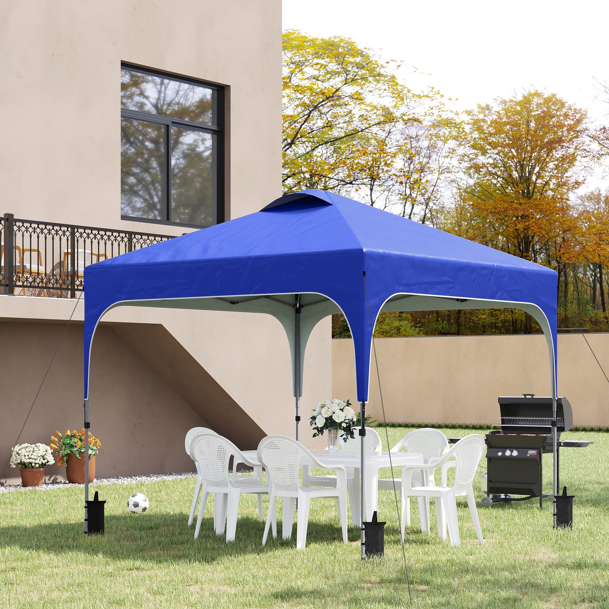 3 x 3M Pop Up Gazebo, UPF 50+ Foldable Canopy Tent with Carrybag, Blue