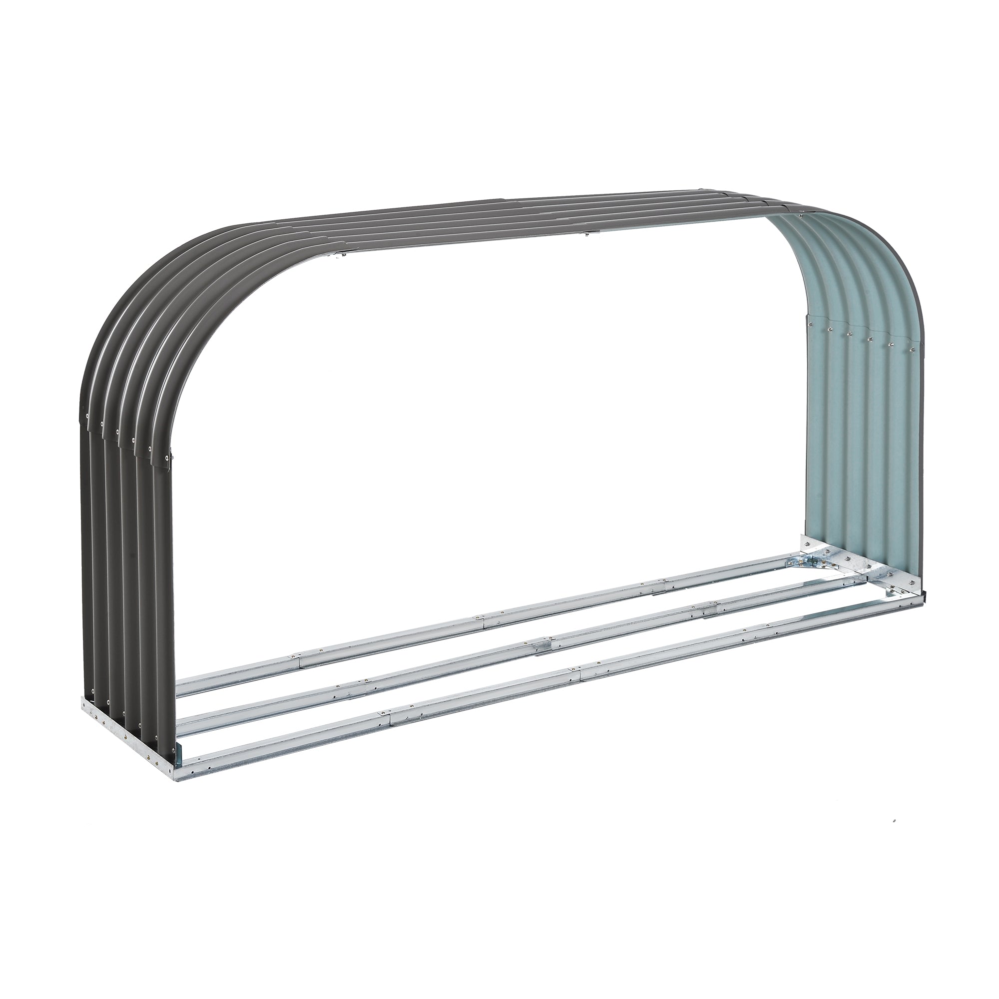 Firewood Rack 0.85 m³ Steel Grey