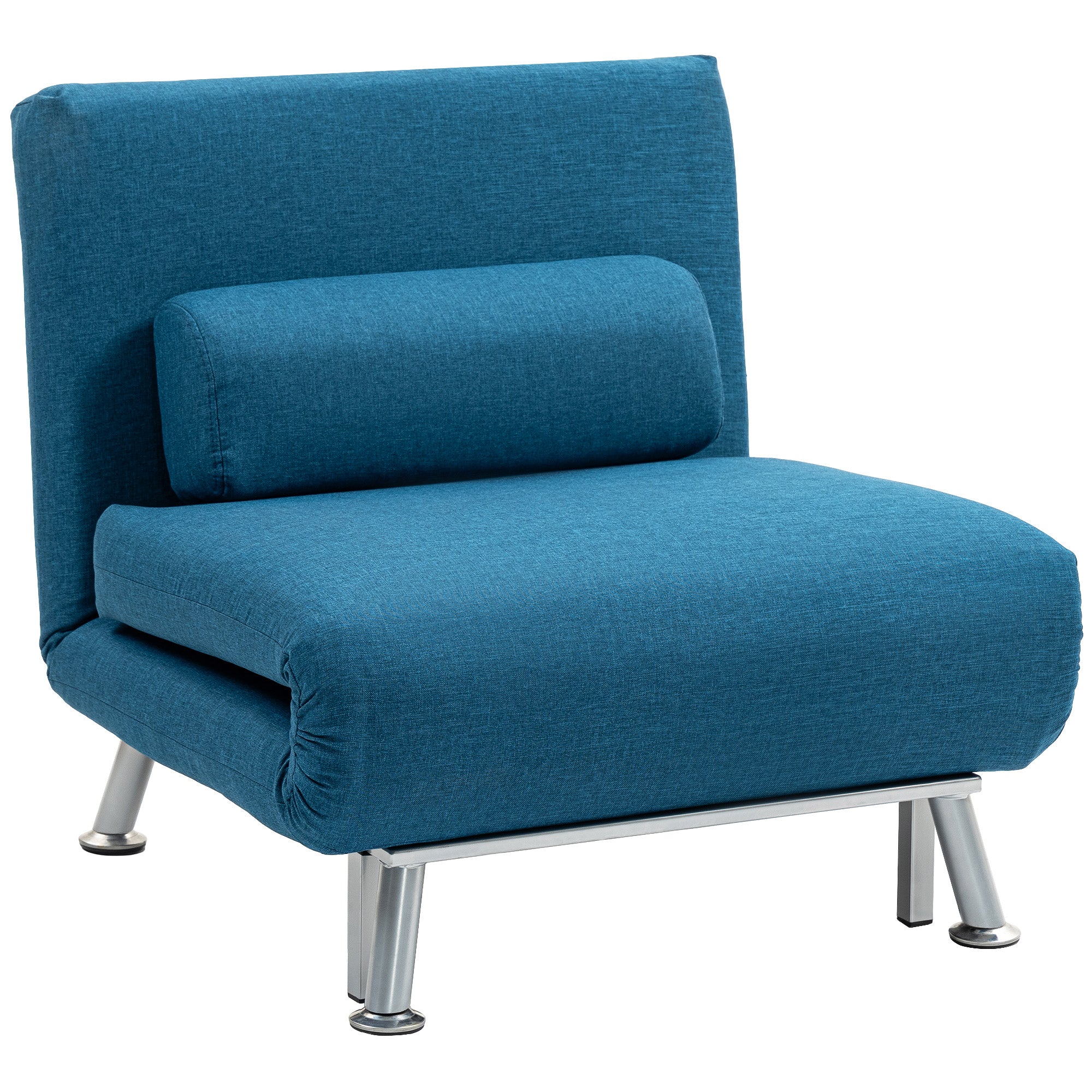 Single Sleeper Chair - Linen-Look, Blue