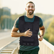 Training Vest 30 kg Adjustable Strength Oxford Iron Black