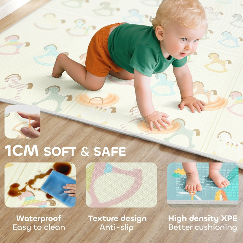 Baby Play Mat Foldable Double-Sided Multicolor