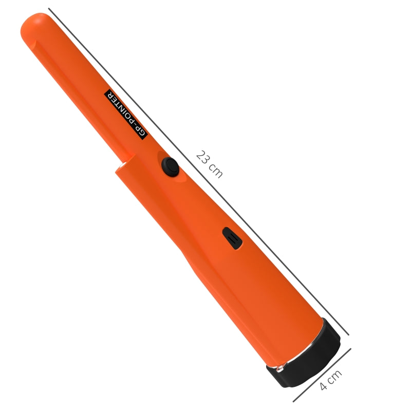 Metal Detector for Adults, Portable Locator with LED Indicator, Waterproof Cordless, Orange