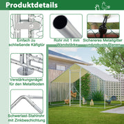 Chicken Coop Aviary 3x2m Weatherproof Metal Frame