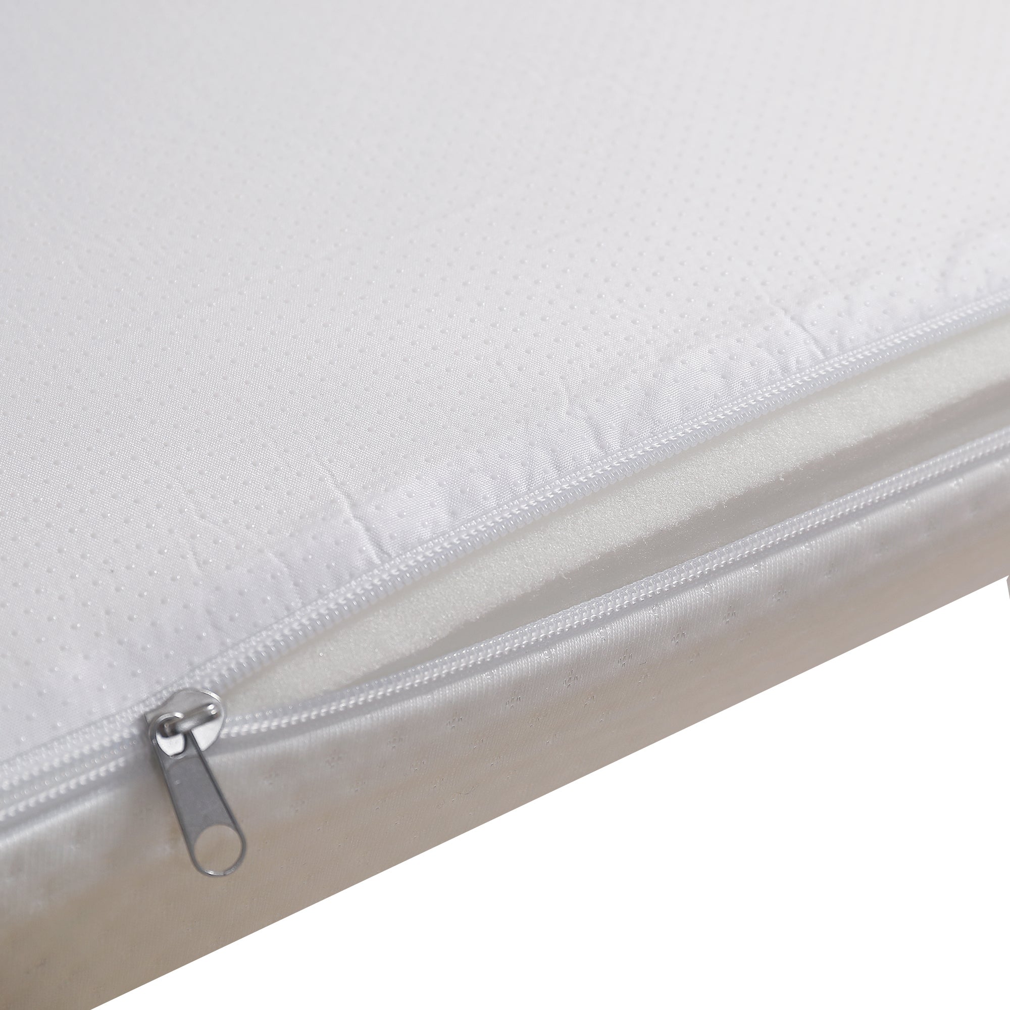 Foldable mattress, ergonomic breathable durable, white
