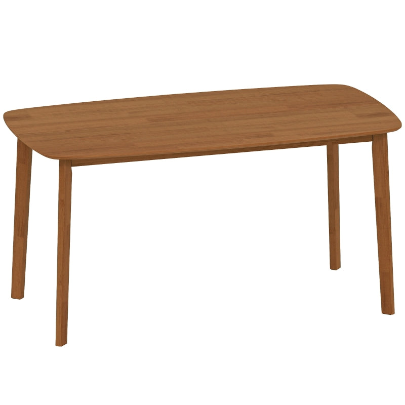 Pine Wood Dining Table Rectangular Light Brown