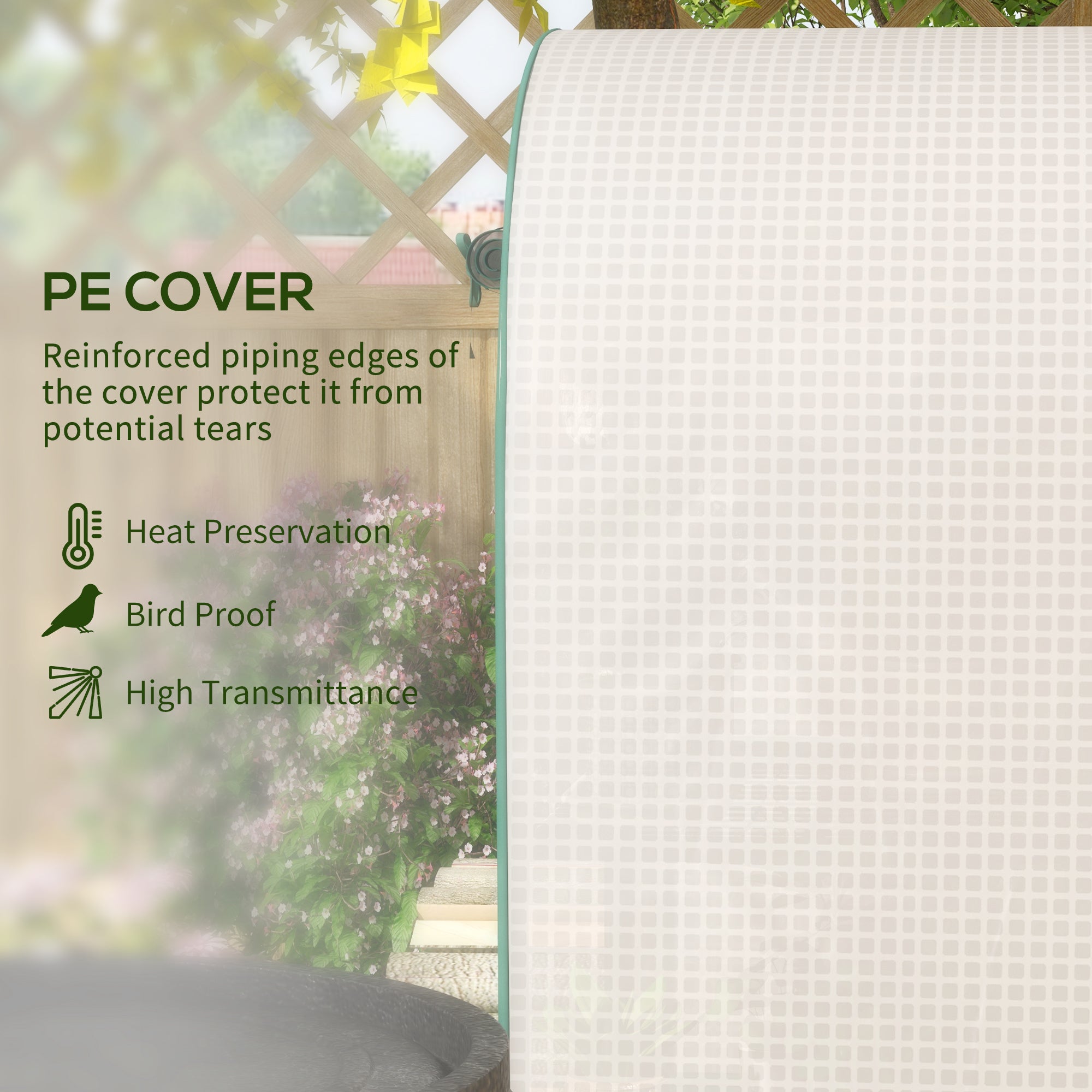 4 Tier Mini Greenhouse, Portable with Storage Shelf and Roll-Up Zipped Door, White