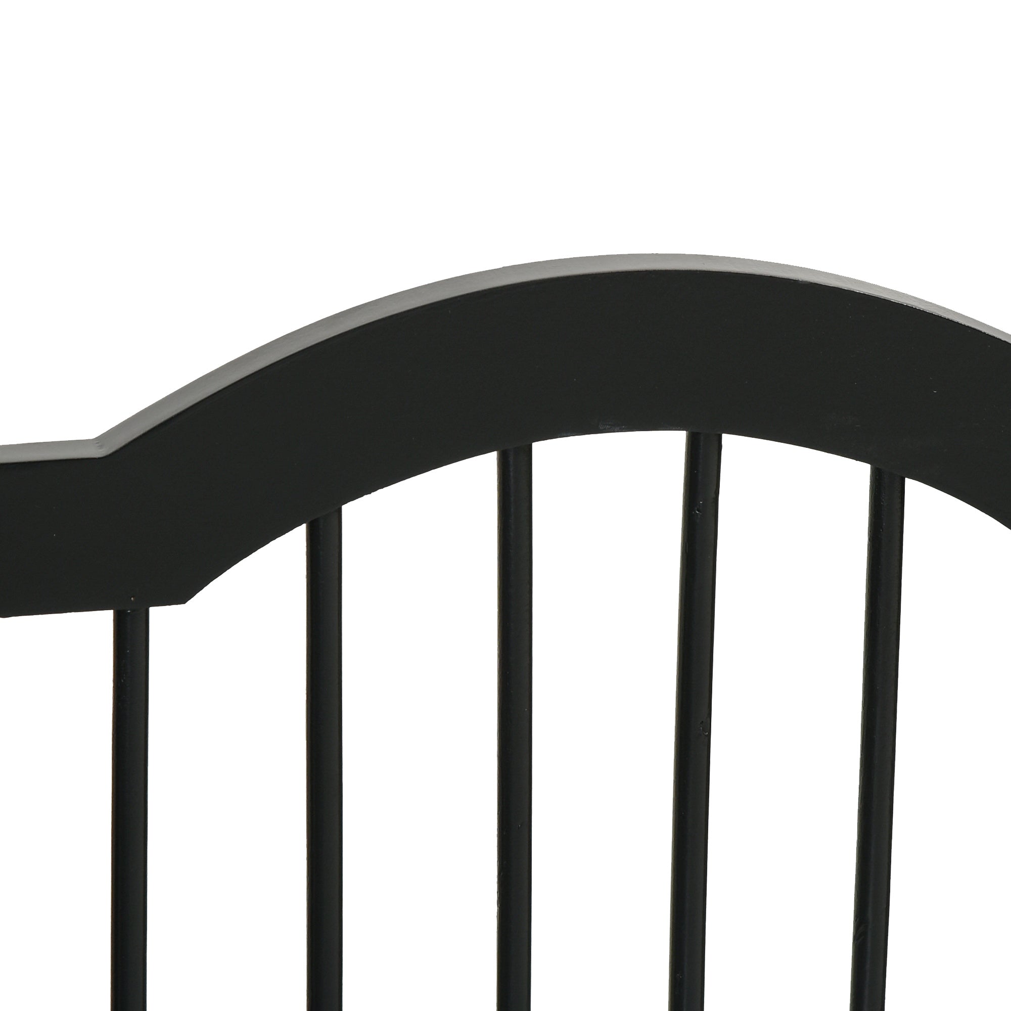 Dog Barrier, 3-Piece Foldable Gate with Support Feet, Black