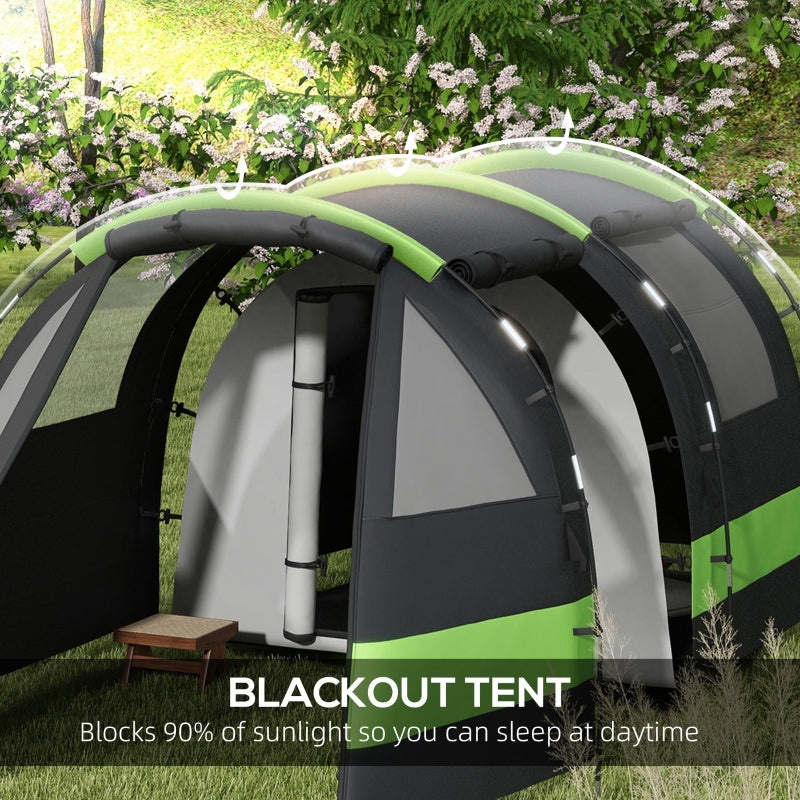 Four Man, Two Room Blackout Tent - Black