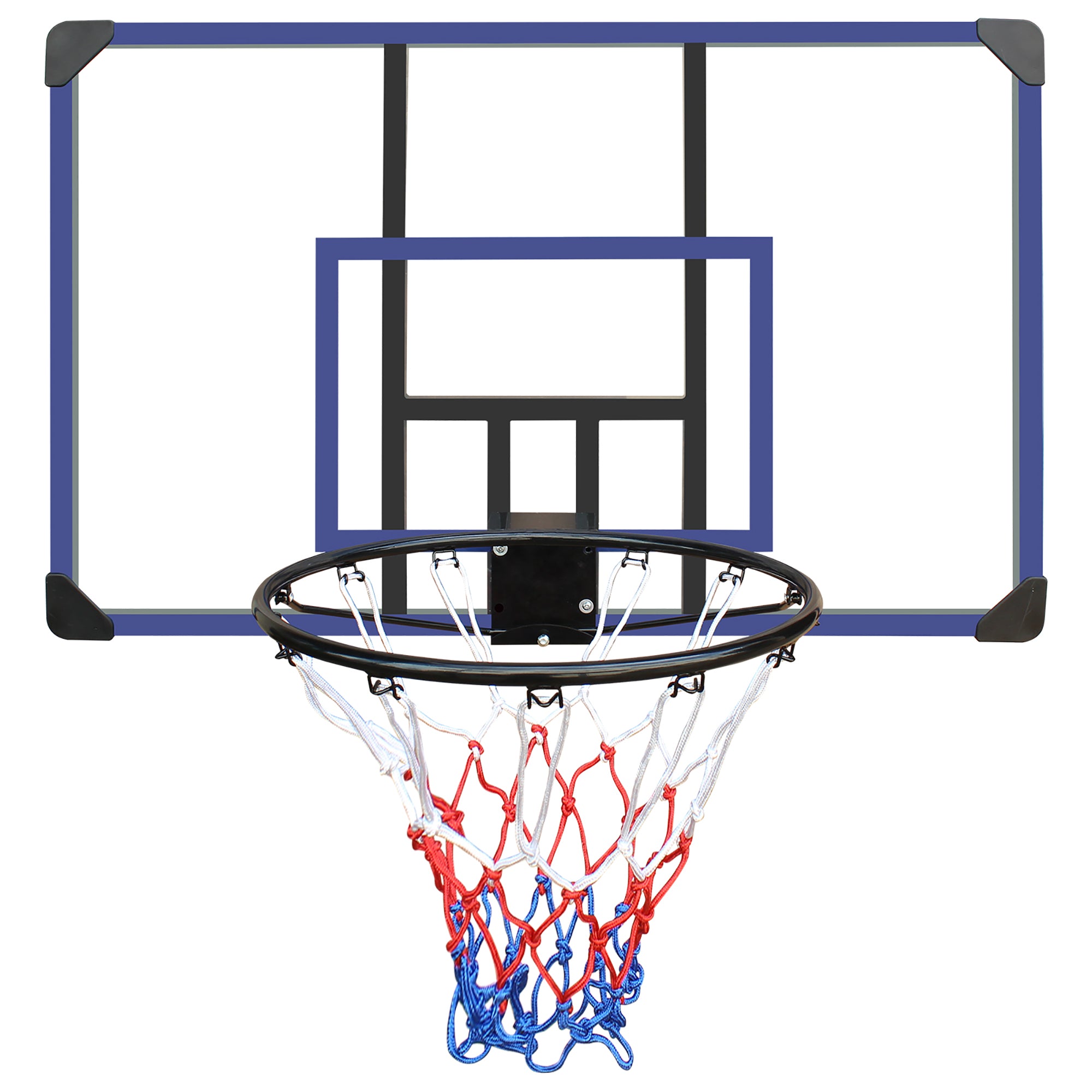Wall Mounted Basketball Hoop, Adjustable Height Shatterproof Heavy-Duty Steel