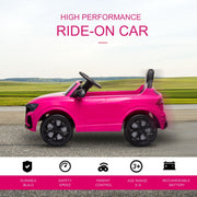 Audi RS Q8 6V Electric Ride On Car Toy with Remote USB MP3 Bluetooth, Pink